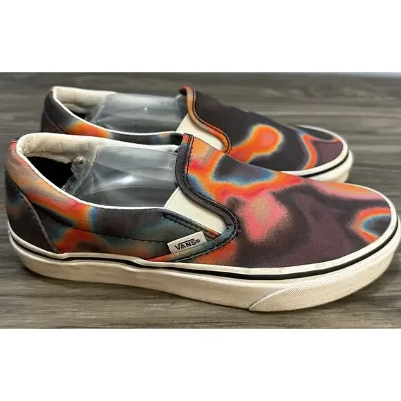 Vans Dark Aura Unisex Mens 5.5 Womens 7 Multi Color Skate Shoes Slip On - Picture 4 of 8